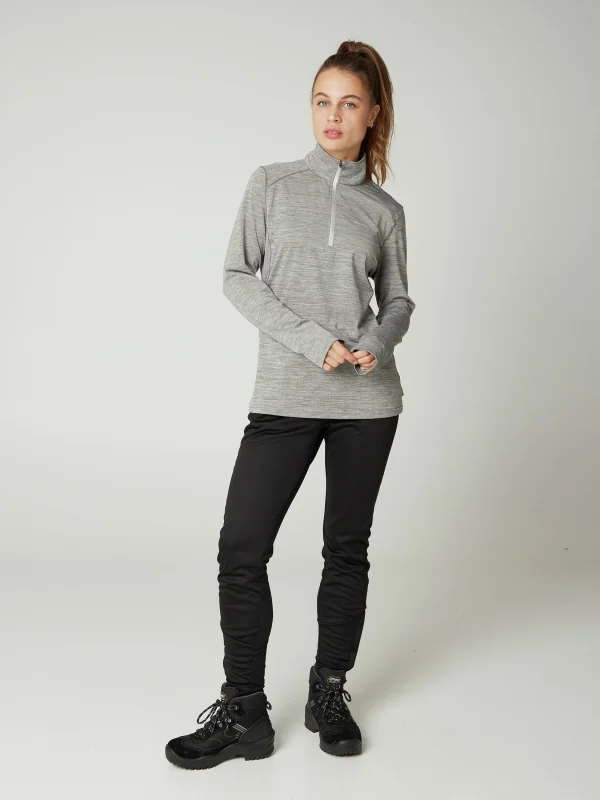 Protest 1/4 Fleece “ PRTSENNA In Dark Grey Melee 4