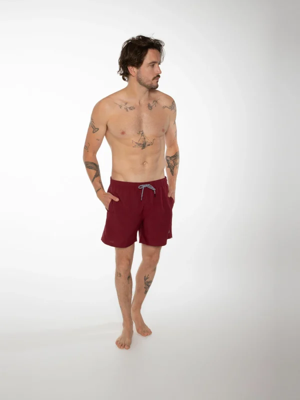 Protest Beachshorts “ DAVEY In Red Sangria 4