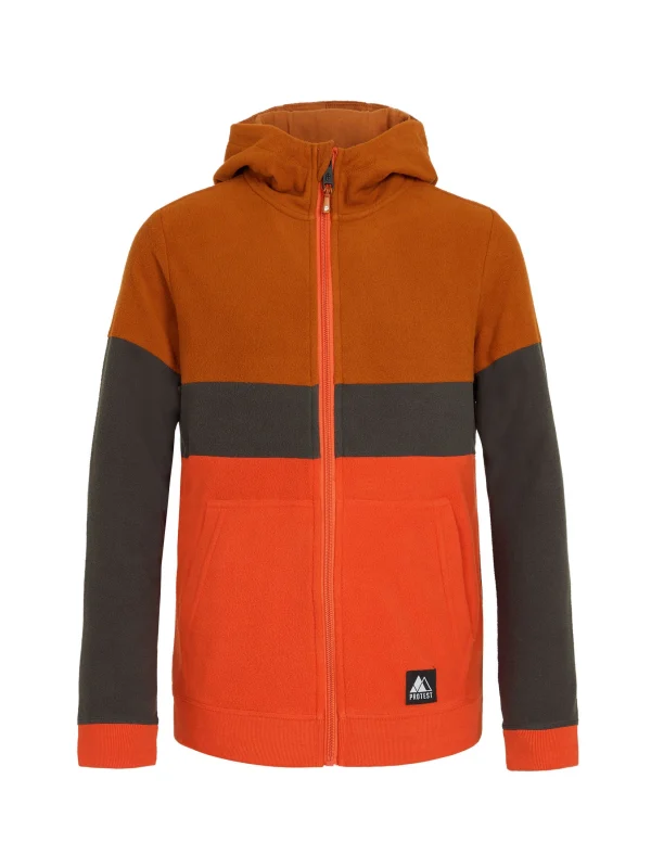 Protest Full Zip Hoodie “ PRTBOB JR In Orange Fire 1