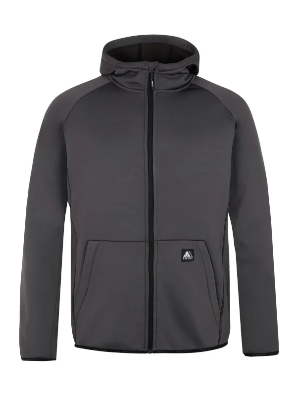 Protest Full Zip Hoodie “ SOUR In Deep Grey 1