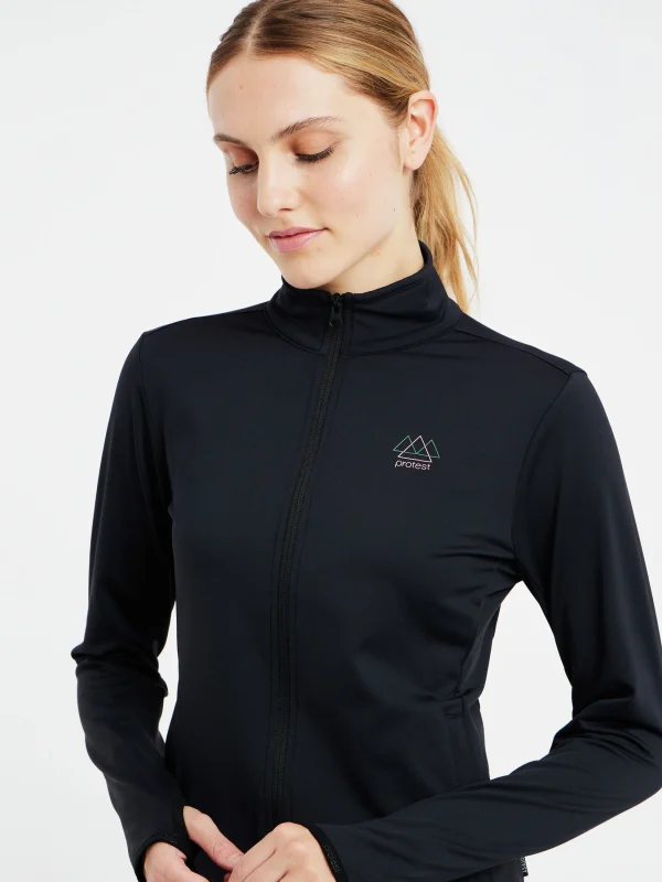 Protest Full Zip Top “ PRTPEEPAL In True Black 7