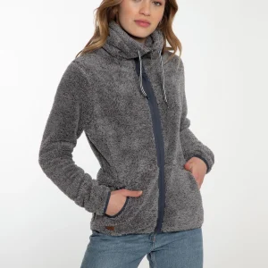 Protest Full Zip Top “ RIRI In Dark Grey Melee 11