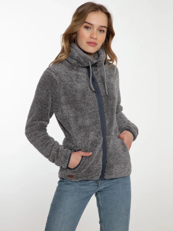 Protest Full Zip Top “ RIRI In Dark Grey Melee 3