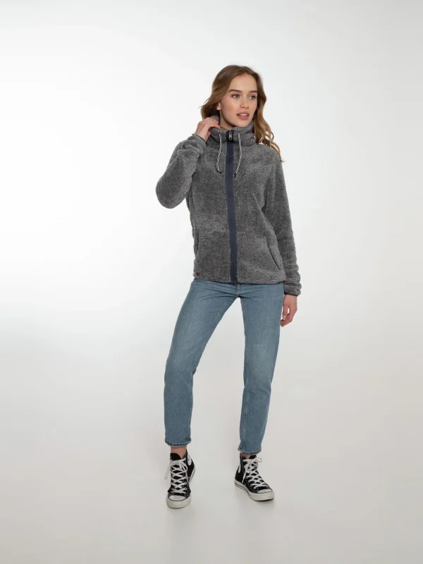 Protest Full Zip Top “ RIRI In Dark Grey Melee 4