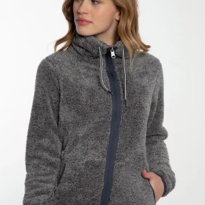 Protest Full Zip Top “ RIRI In Dark Grey Melee 19