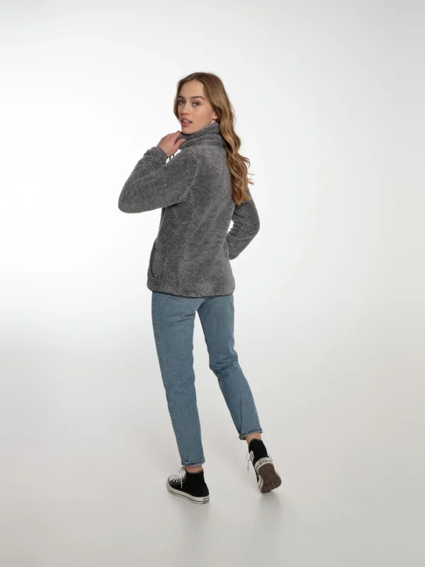 Protest Full Zip Top “ RIRI In Dark Grey Melee 8