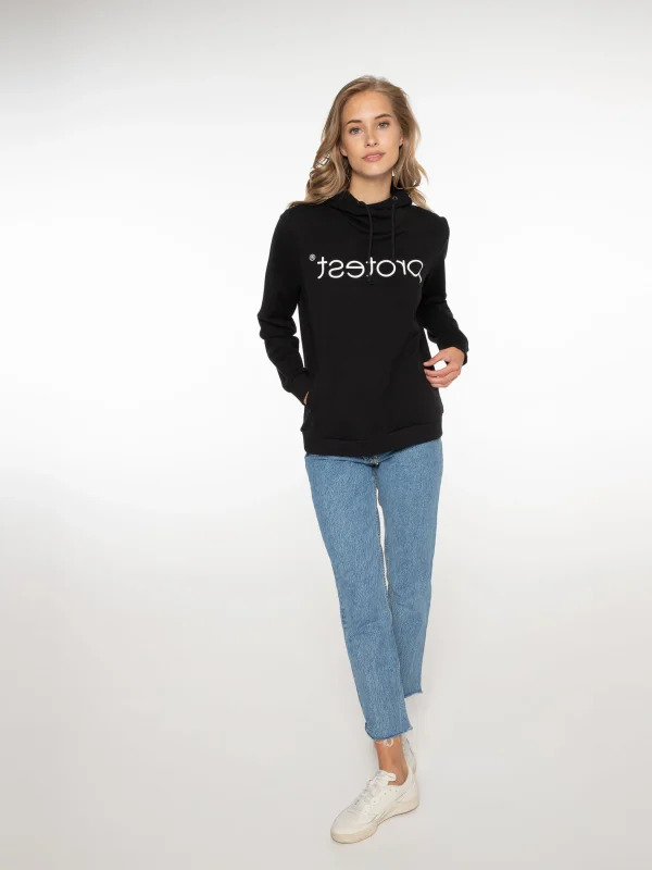 Protest Hoodie “ CLASSIC LOGO HOODY In True Black 4