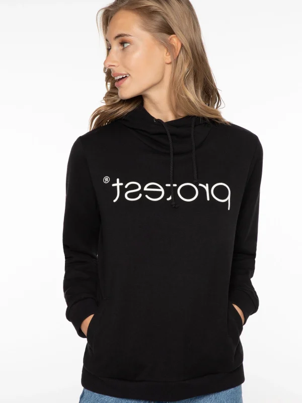 Protest Hoodie “ CLASSIC LOGO HOODY In True Black 7