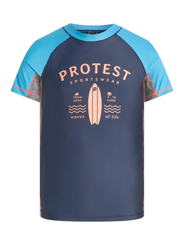 Protest Kurzarm-Rashguard “ PRTAKINO JR In Night Skyblue 1
