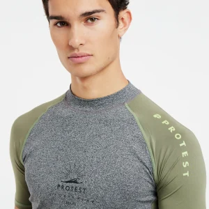 Protest Kurzarm-Rashguard “ PRTHORROCKS In Dark Grey Melee 19