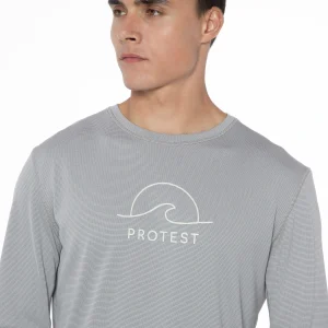 Protest Rashguard Long Sleeve “ PRTAILMER In Dark Grey Melee 19
