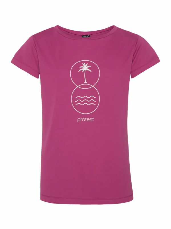 Protest Rashguard Short Sleeve “ PRTAMELIA JR In Chalk Violet 1