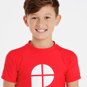 Protest Rashguard Short Sleeve “ PRTBERENT JR In Tomato 19