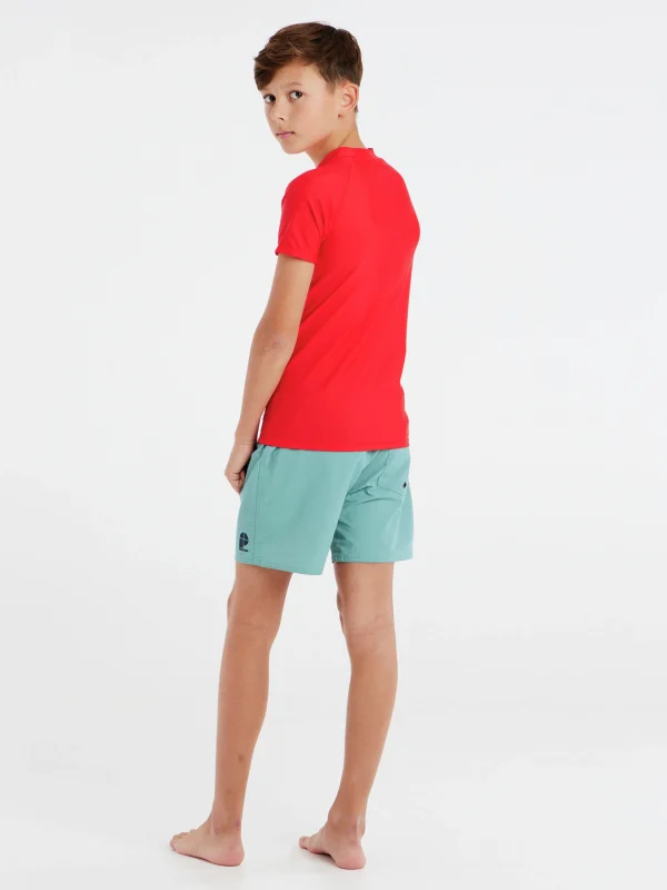Protest Rashguard Short Sleeve “ PRTBERENT JR In Tomato 8