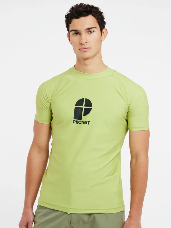 Protest Rashguard Short Sleeve “ PRTCATER In AlgaeGreen 3