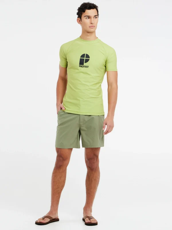 Protest Rashguard Short Sleeve “ PRTCATER In AlgaeGreen 4