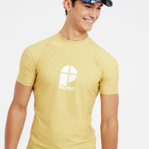 Protest Rashguard Short Sleeve “ PRTCATER In ButterYellow 11