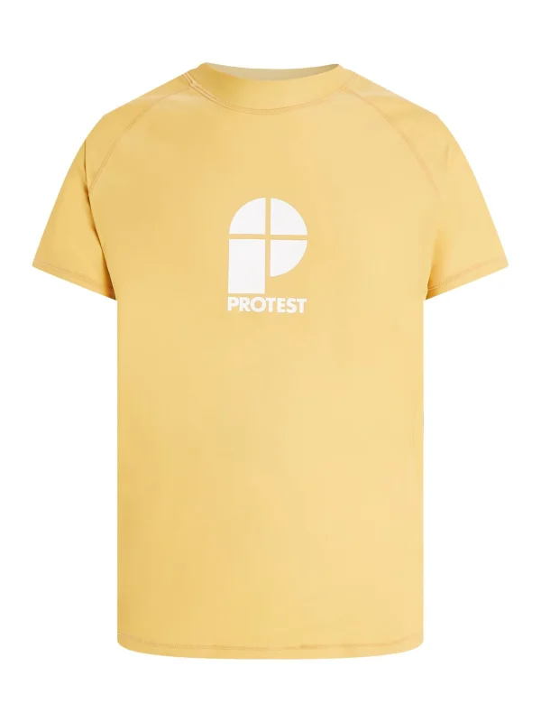 Protest Rashguard Short Sleeve “ PRTCATER In ButterYellow 1