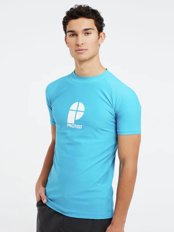 Protest Rashguard Short Sleeve “ PRTCATER In JayBlue 3