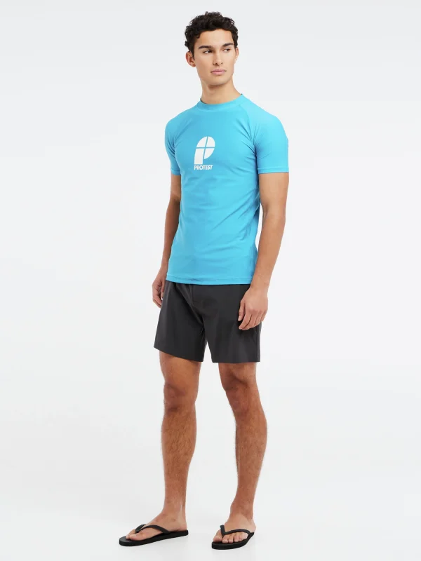 Protest Rashguard Short Sleeve “ PRTCATER In JayBlue 4