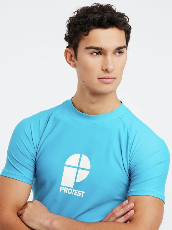 Protest Rashguard Short Sleeve “ PRTCATER In JayBlue 7