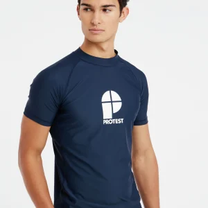 Protest Rashguard Short Sleeve “ PRTCATER In Night Skyblue 11
