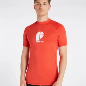 Protest Rashguard Short Sleeve “ PRTCATER In Tomato 10