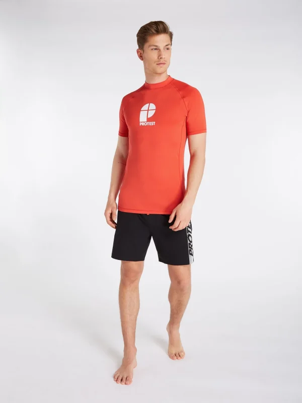 Protest Rashguard Short Sleeve “ PRTCATER In Tomato 4