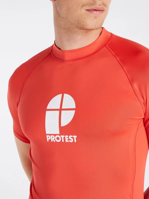 Protest Rashguard Short Sleeve “ PRTCATER In Tomato 6