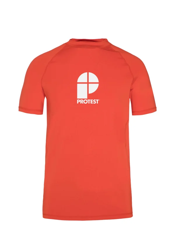 Protest Rashguard Short Sleeve “ PRTCATER In Tomato 1