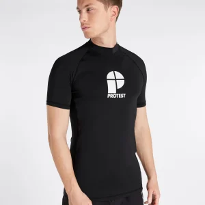 Protest Rashguard Short Sleeve “ PRTCATER In True Black 10