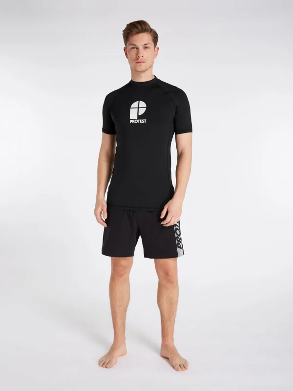 Protest Rashguard Short Sleeve “ PRTCATER In True Black 4