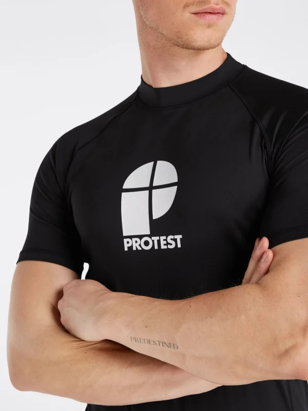 Protest Rashguard Short Sleeve “ PRTCATER In True Black 6