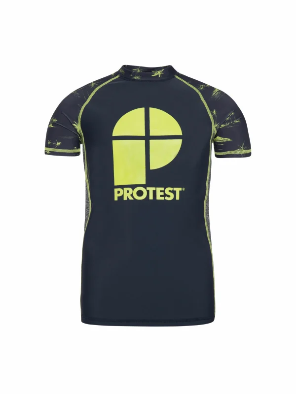 Protest Rashguard Short Sleeve “ PRTDYLAN JR In Night Skyblue 1