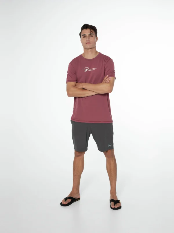 Protest Rashguard Short Sleeve “ PRTLEGUNDI In Roan Rougebordeaux 4