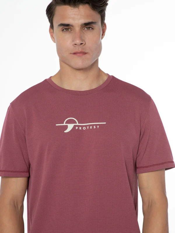 Protest Rashguard Short Sleeve “ PRTLEGUNDI In Roan Rougebordeaux 7
