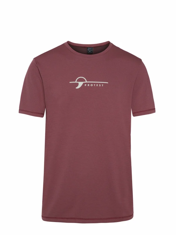 Protest Rashguard Short Sleeve “ PRTLEGUNDI In Roan Rougebordeaux 1