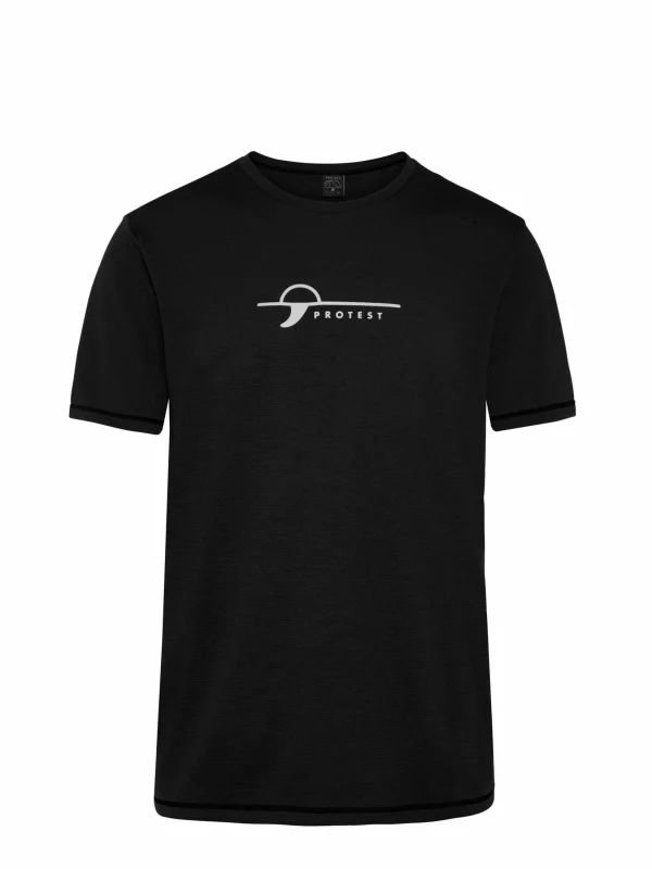 Protest Rashguard Short Sleeve “ PRTLEGUNDI In True Black 1