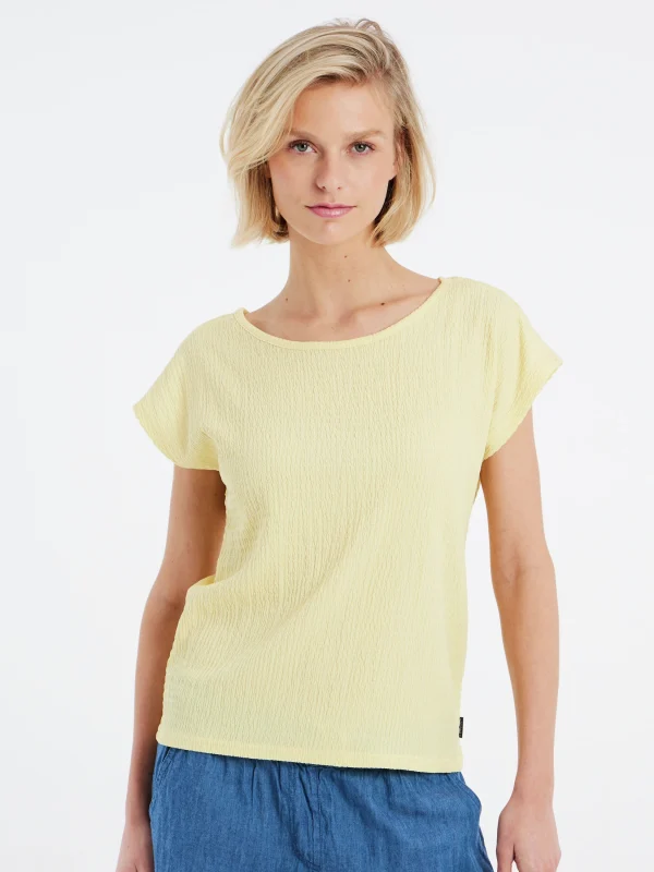 Protest T-shirt “ PRTBOREAL In MacaroonYellow 3