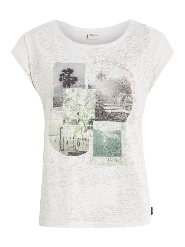 Protest T-shirt “ PRTELLES 23 In Kitoffwhite 1