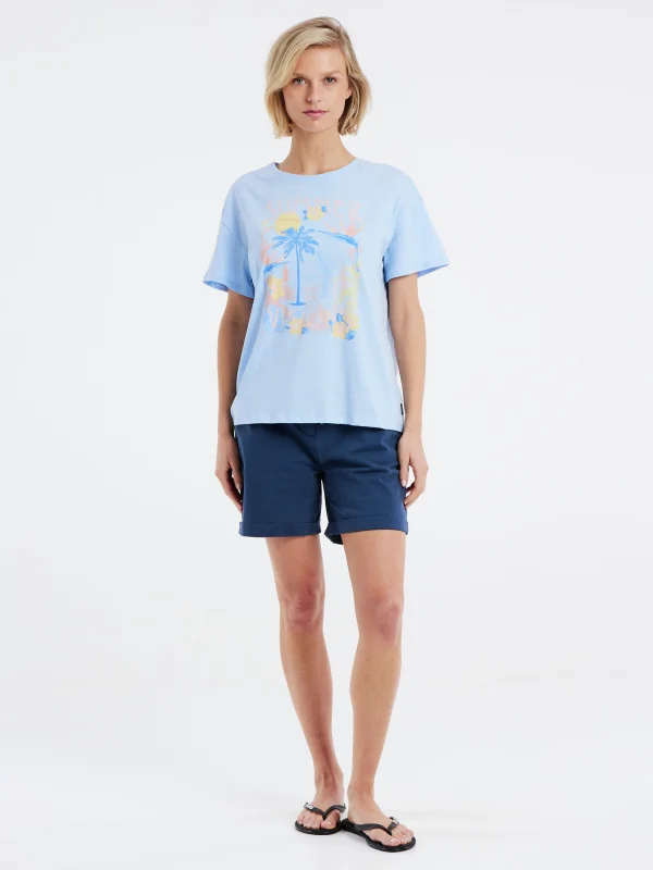 Protest T-shirt “ PRTESSE In Chambray Blue 4