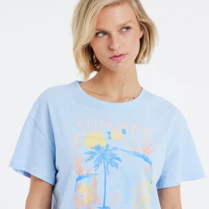 Protest T-shirt “ PRTESSE In Chambray Blue 19