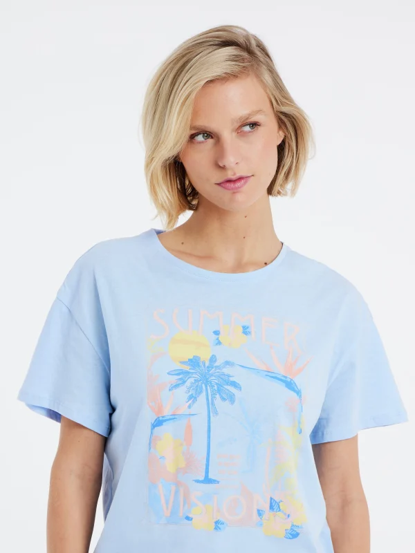 Protest T-shirt “ PRTESSE In Chambray Blue 7