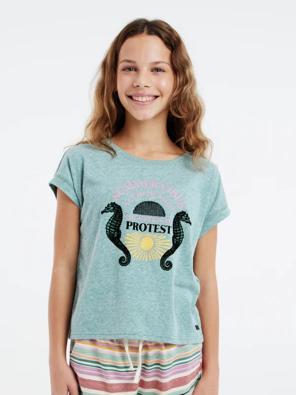 Protest T-shirt “ PRTGINGER JR In Laurelgreen 3