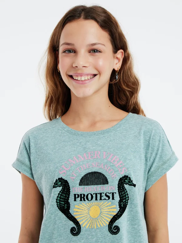 Protest T-shirt “ PRTGINGER JR In Laurelgreen 7