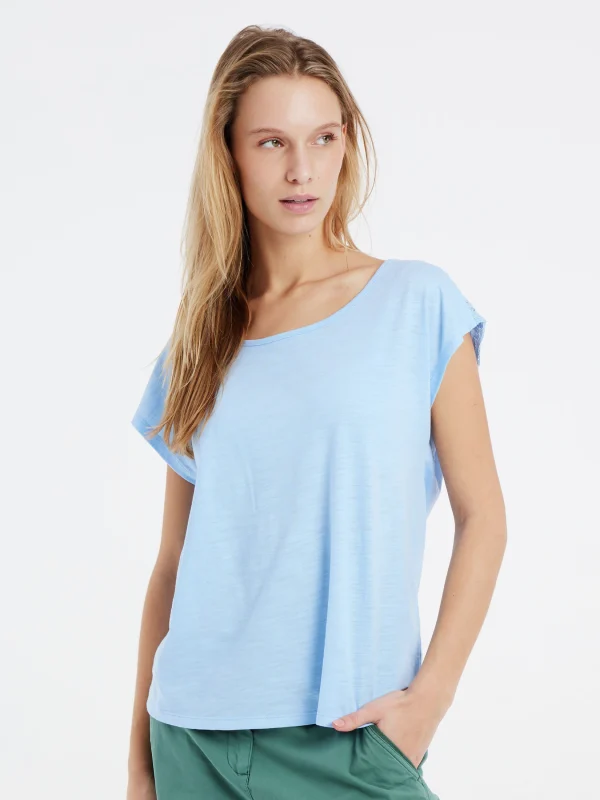 Protest T-shirt “ PRTNICE In Chambray Blue 3