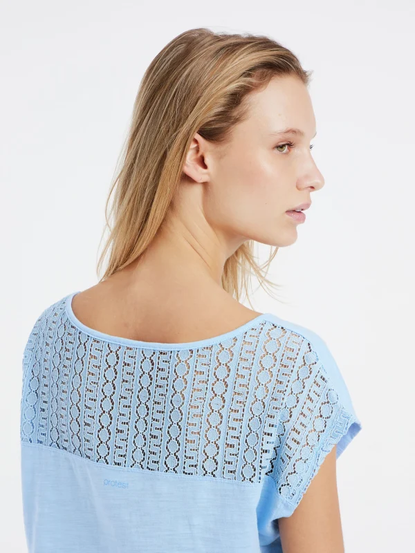 Protest T-shirt “ PRTNICE In Chambray Blue 7